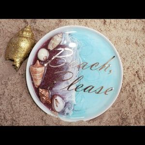 Beach please resin trinket dish